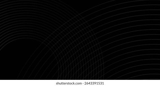 gradient black geometric abstract background overlap layer on dark space with waves lines decoration. Minimalist modern graphic design nice good simple
