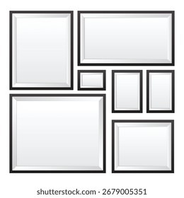 Gradient Black Photo Frame Vector Illustration