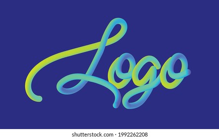 Gradient and blend effect logo typography