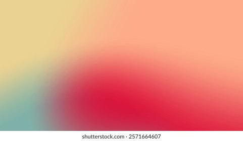 a gradient blend of muted yellow, coral, red, and teal shades, creating a warm and vibrant look.