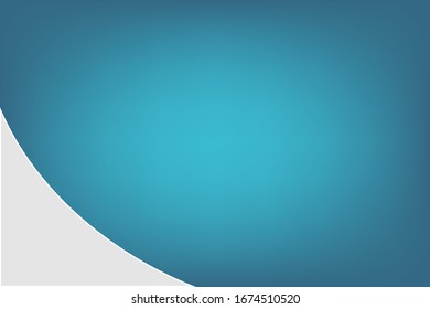 Gradient blue abstract background to illuminate the center  White frame in the front corner