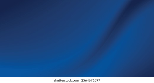 Gradient blue abstract background with a soft curve and smooth lighting. vector eps10