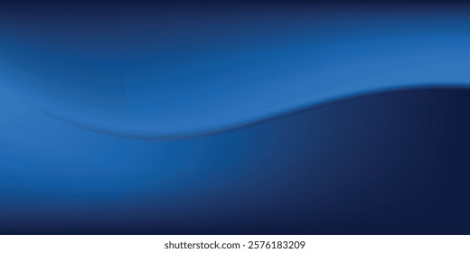 Gradient blue abstract background with a soft curve and smooth lighting. vector eps10