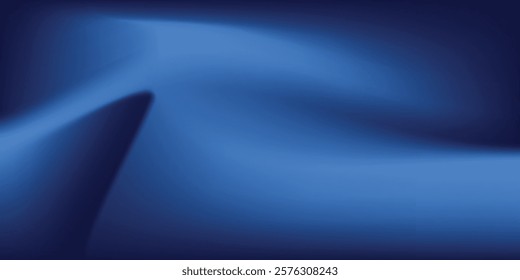 Gradient blue abstract background with a soft curve and smooth lighting background design