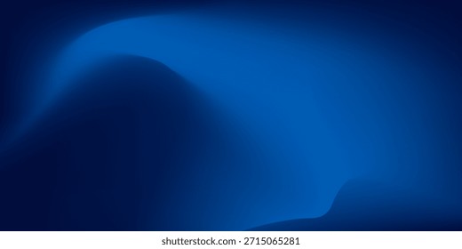 Gradient blue abstract background with a soft curve and smooth lighting.