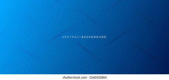 Gradient blue abstract background with wave pattern halftone. Eps10 vector
