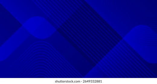 Design abstrato azul gradiente com linhas diagonais, círculos e formas geométricas. Perfeito para projetos de tecnologia, negócios, apresentações e mídia digital.