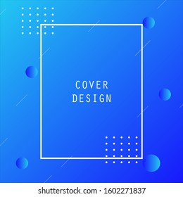 gradient  blue Abstract Minimal Geometric Vector Multicolored Background With Shadow, dots and lines. Dynamic shapes composition. Eps 10 vector