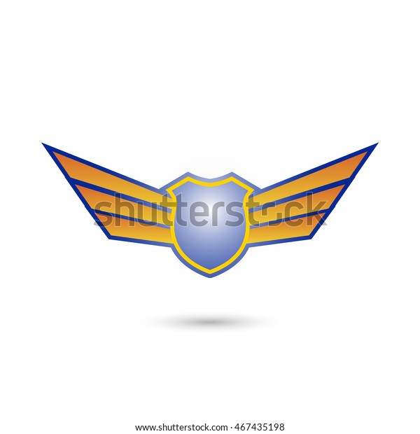 gradient blue\
aviation logo with gradient\
wings