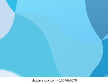 Gradient blue background. Abstract banner. Blue wave on light background. Mosaic texture. Vector decorative background. Decoration element. Transparent style. Wavy design for any purposes.