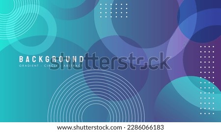 gradient blue background with circle theme