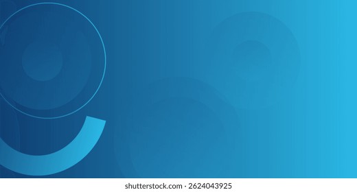 fundo azul gradiente com círculo. Usado para decorar anúncios, publicações, vetor Eps10
