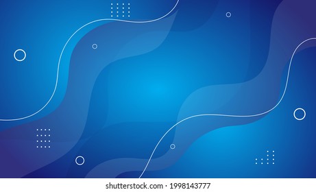 gradient blue background with fluid shape