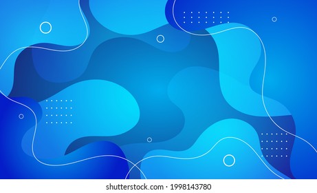 gradient blue background with fluid shape