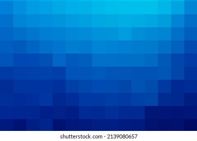 Gradient blue background. Geometric texture of light-dark blue squares. Abstract sea backdrop. The substrate for branding, calendar, postcard, screensaver, wallpaper, poster, banner, cover, website