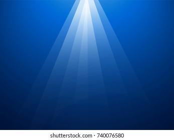 Gradient Blue Background with spotlight, Lighting. Vector illustration