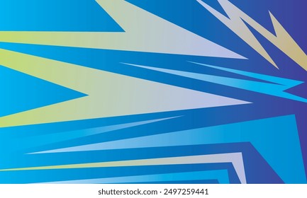 Gradient blue background with striped motifs that form a cool abstract pattern.