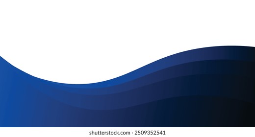 Gradient blue background with waving line. Abstract in EPS 10