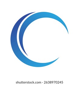 Gradient blue circle logo template for business and company.