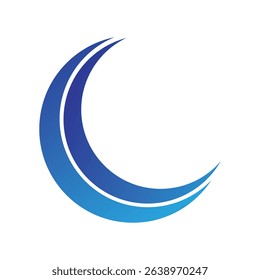 Gradient blue circle logo template for business and company.