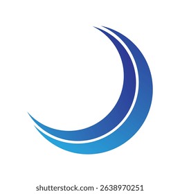 Gradient blue circle logo template for business and company.