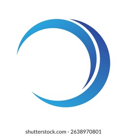 Gradient blue circle logo template for business and company