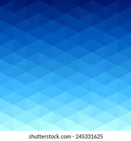 Gradient Blue Color And Triangle Polygon Pattern Background (vector)