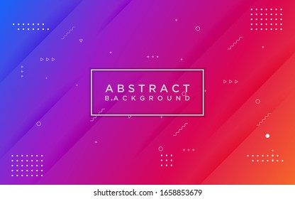 Gradient blue colorful background combine with abstract shape and element.