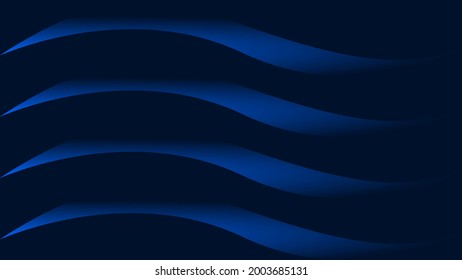 gradient blue curve lines vector background.
