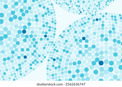 Gradient blue dot halftone background. Circular blue halftone pattern for background. Futuristic elegant background.
