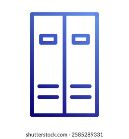 Gradient Blue File Cabinet Illustration Design