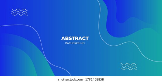 Gradient blue fluid abstract background