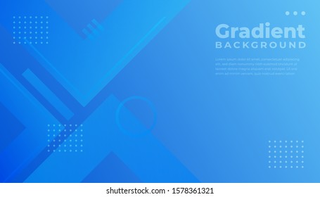 Gradient blue geometric shape background