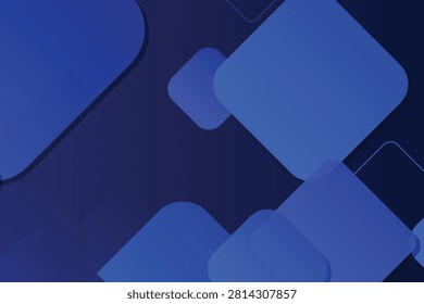 Gradient blue geometric squares overlapping on dark background, bluegradient darkbackground