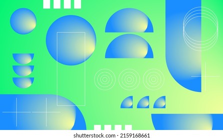 Gradient blue and green background vector
