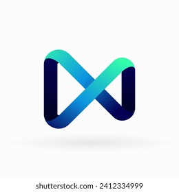 gradient blue infinity logo icon