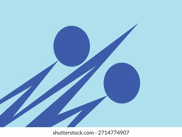Gradient blue Lightning Bolt Design with circles on mosquito shape