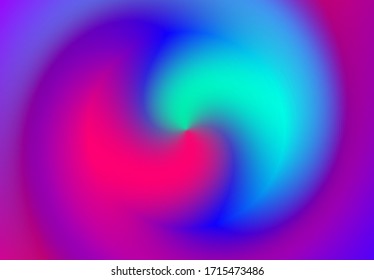 Gradient blue lilac abstract background. backdrop minimal hologram. holographic spiral swirling pattern. vector illustration