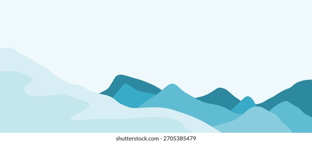 Cordillera azul degradada. Montaña nevada	