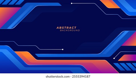 Gradient blue orange technology background