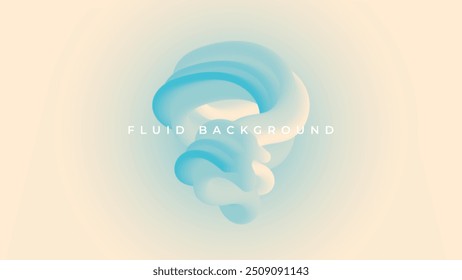 Diseño de Vector de fondo abstracto fluido de onda pastel azul degradado