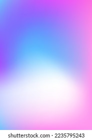 Gradient blue pink white background. Vertical rectangle. Poster, cover for notebook. Vector illustration