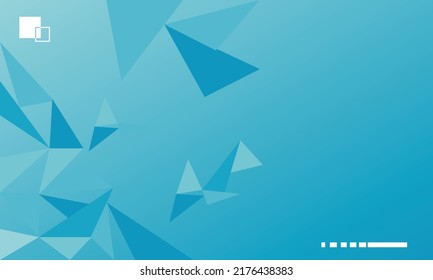 Gradient blue polygonal cover and banner background design