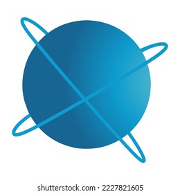 Gradient blue satellite image design suitable for stickers, logos and others