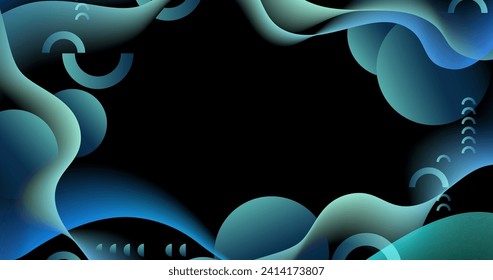 Gradient blue shades wavy background vector design in eps 10