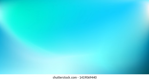 Gradient blue teal green wave background. Abstract Blurred mint white turquoise backdrop. Vector illustration for your graphic design, banner, summer, wallpaper or aqua poster