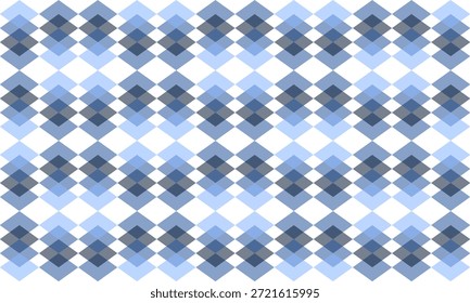 Gradiente azul tom diamante sobreposição repita horizontal ziguezague tira padrão, xadrez, design de imagem repleto para impressão de tecido