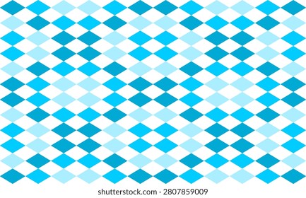 gradient blue tone diamond repeat block pattern, replete image design for fabric printing