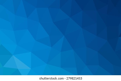gradient blue of triangle polygon pattern background (vector)