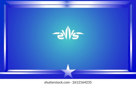 Gradient Blue Versus Futuristic Background
